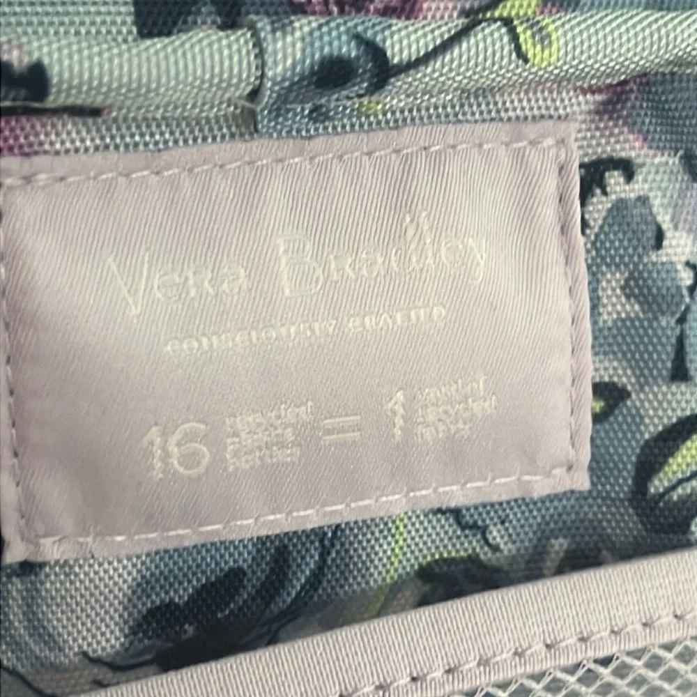 Sold‼️‼️ Like New Vera Bradley Blue & Lilac Rose Hanging Toiletries Travel Bag - Picture 3 of 12